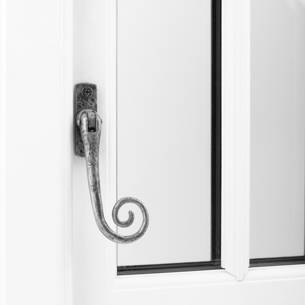 Devoran Monkey Tail Espag Window Handle - Pewter (Right-Hand)